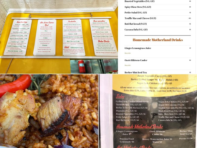 Berber Street Food Menu