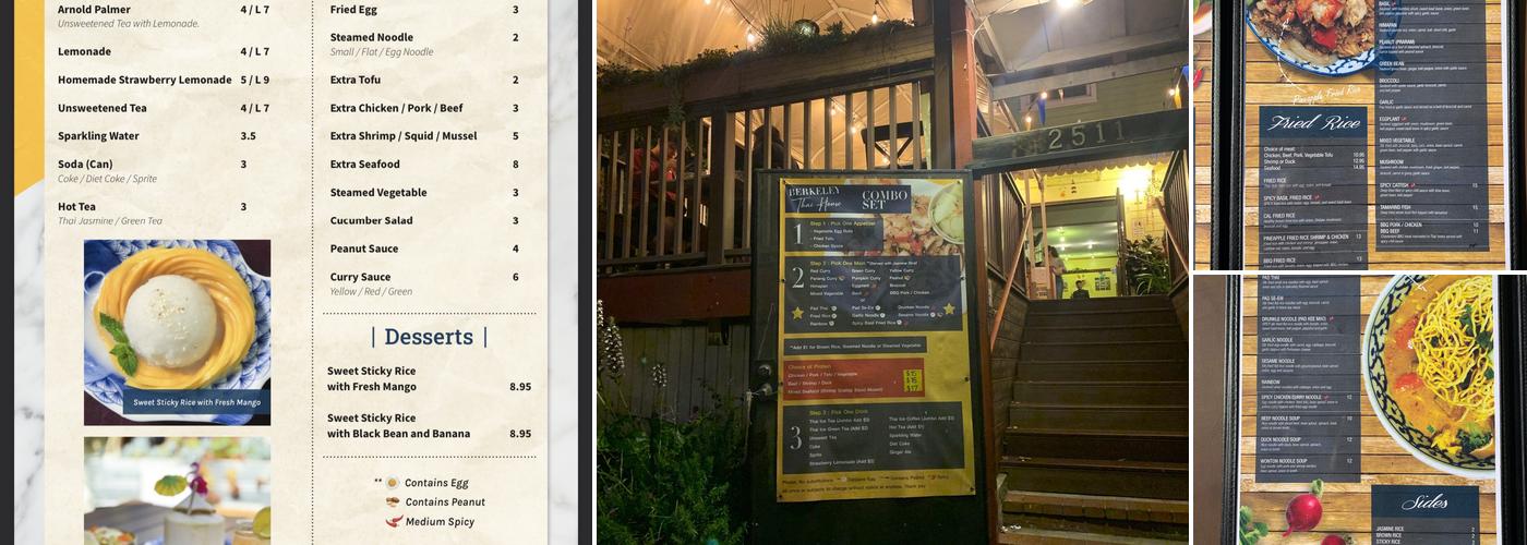Berkeley Thai House Menu