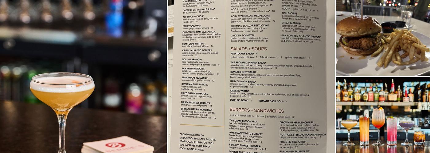 Bernie's Social Bar Menu