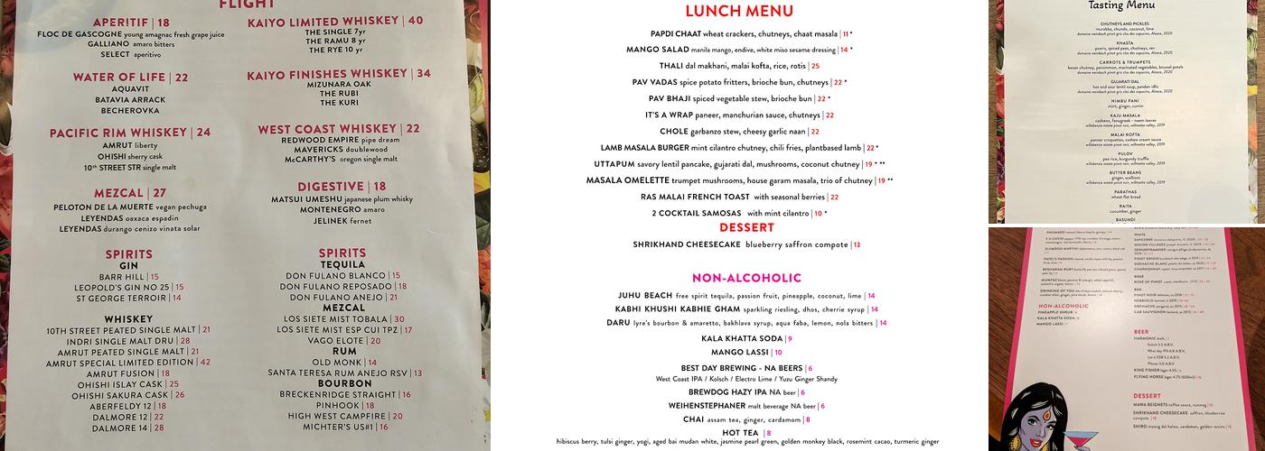 Besharam Menu