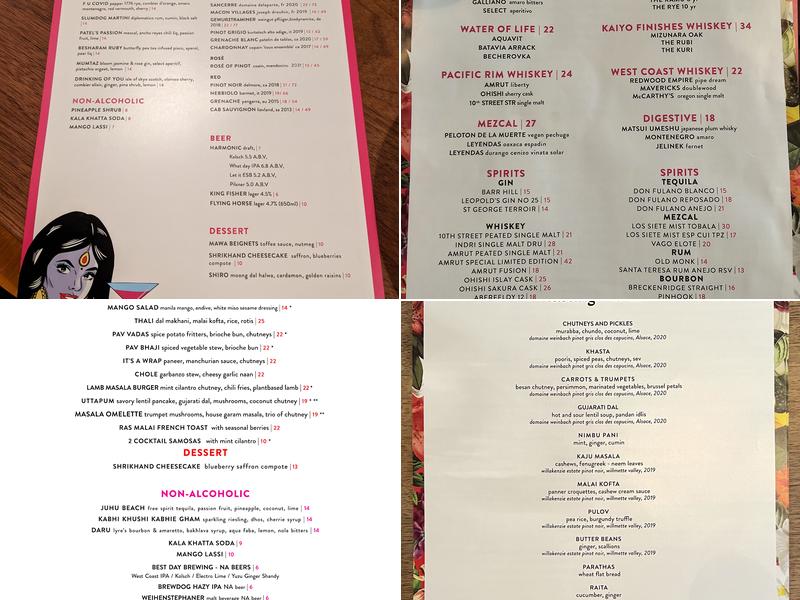Besharam Menu