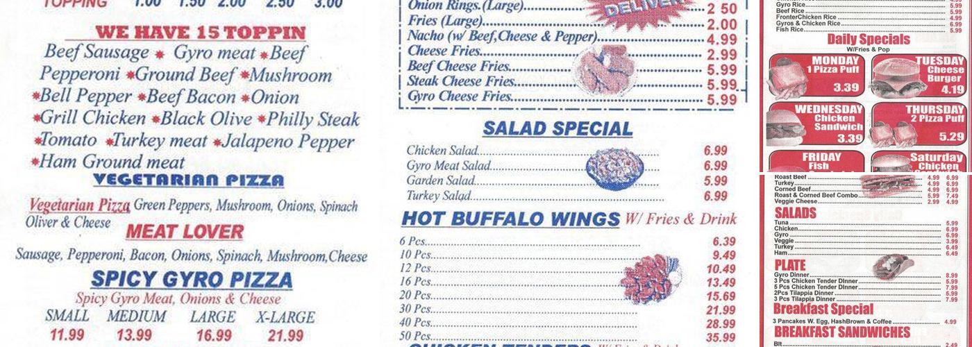 Chicago Philly Stop Menu