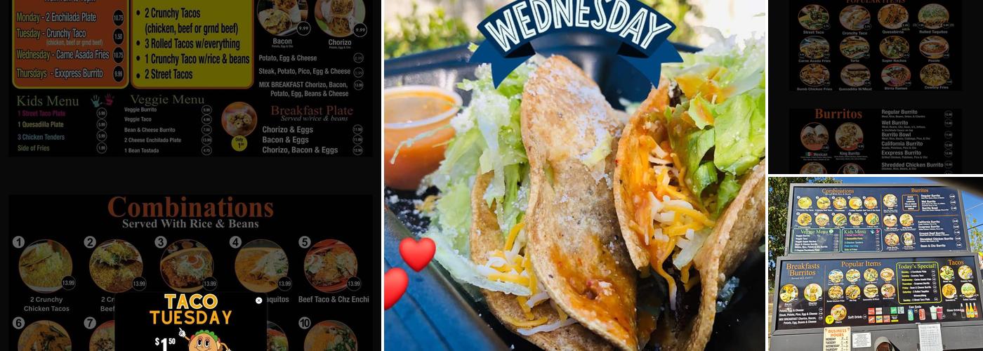 Taco Exxpress #1 Menu