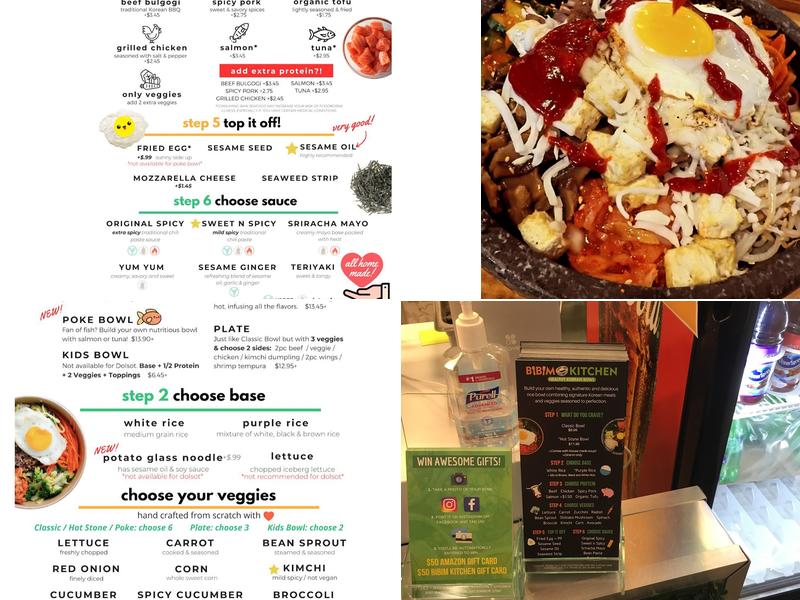BIBIM KITCHEN Korean Rice Bar Menu