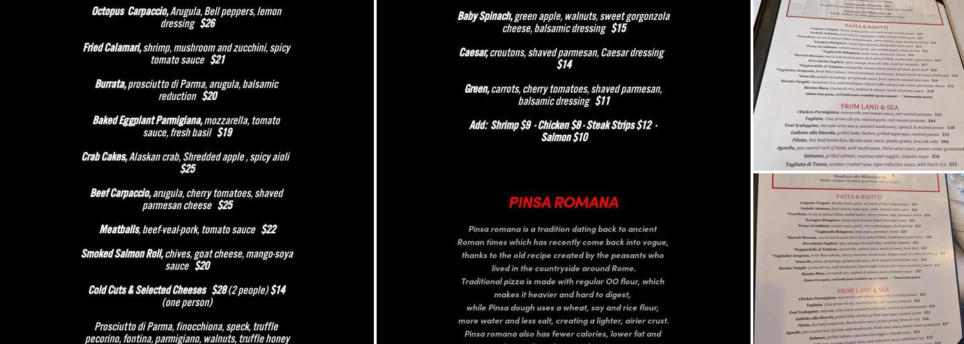 Bice Cucina - Midtown Menu