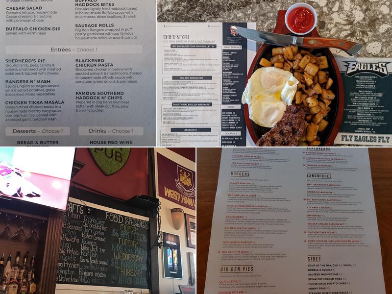 Big Ben Pub Menu