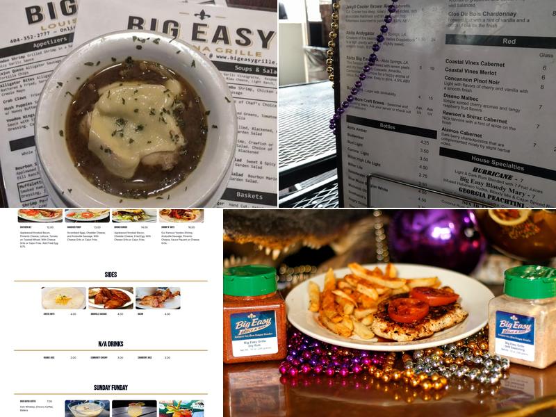 Big Easy Grille Menu