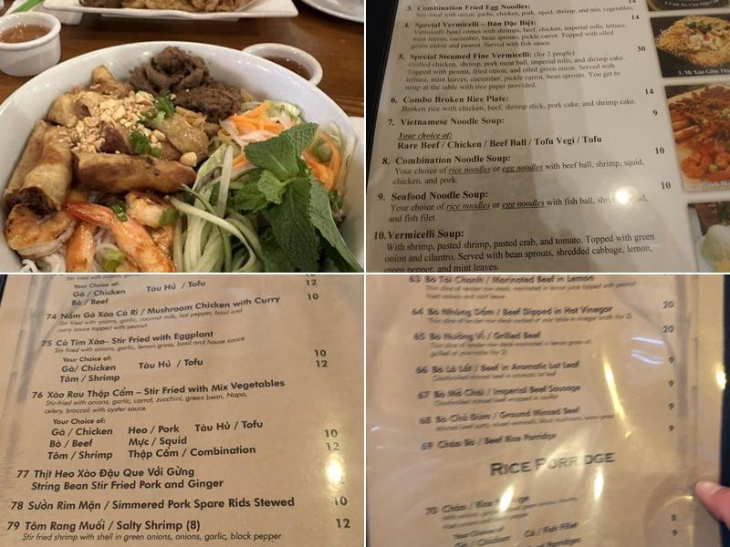 Binh Minh Quan Menu