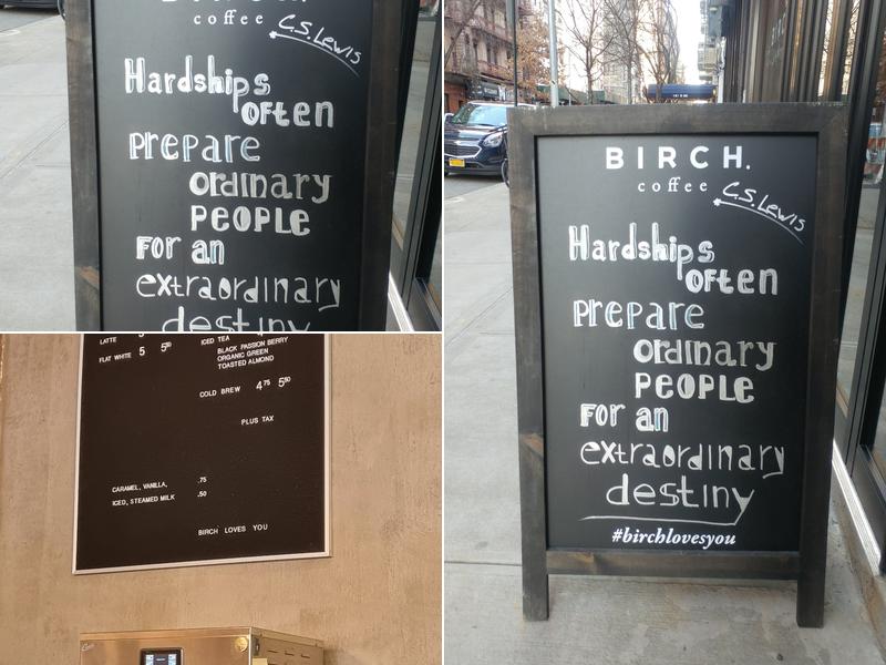 Birch Coffee Menu