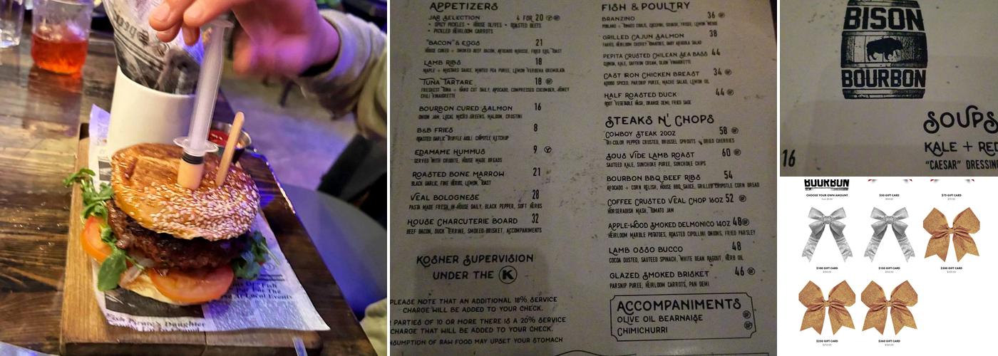 Bison & Bourbon Menu