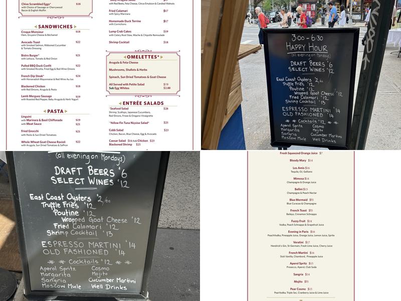 Bistro Les Amis Menu