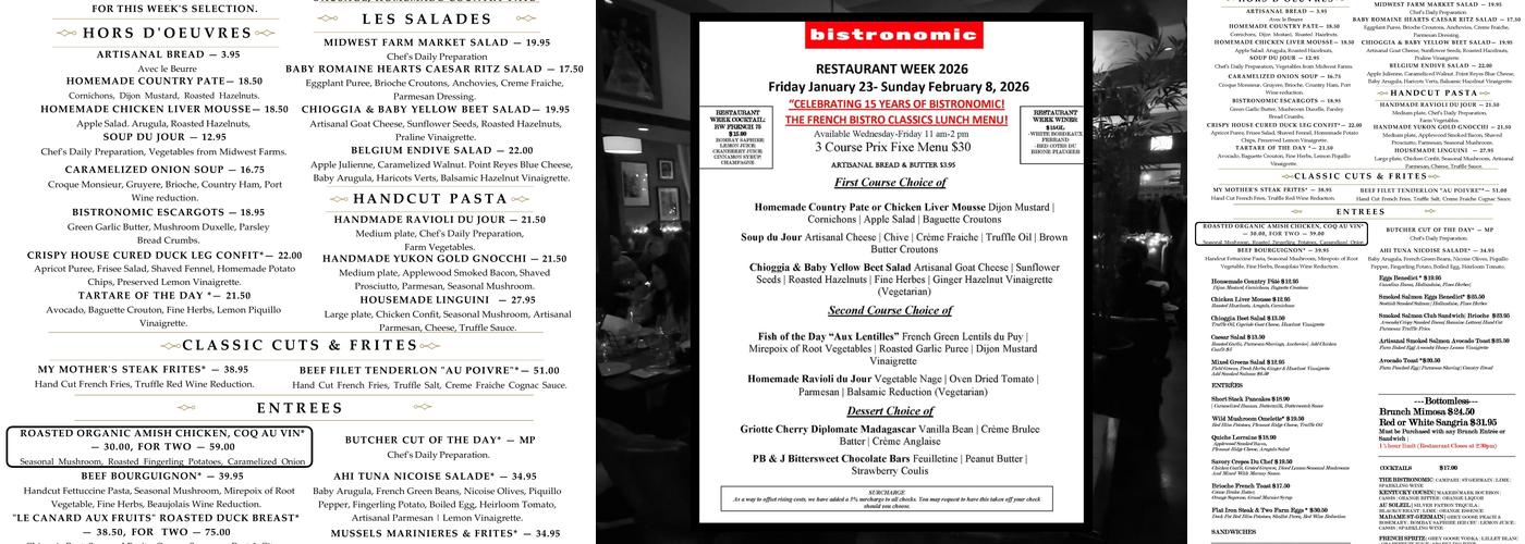 Bistronomic Menu