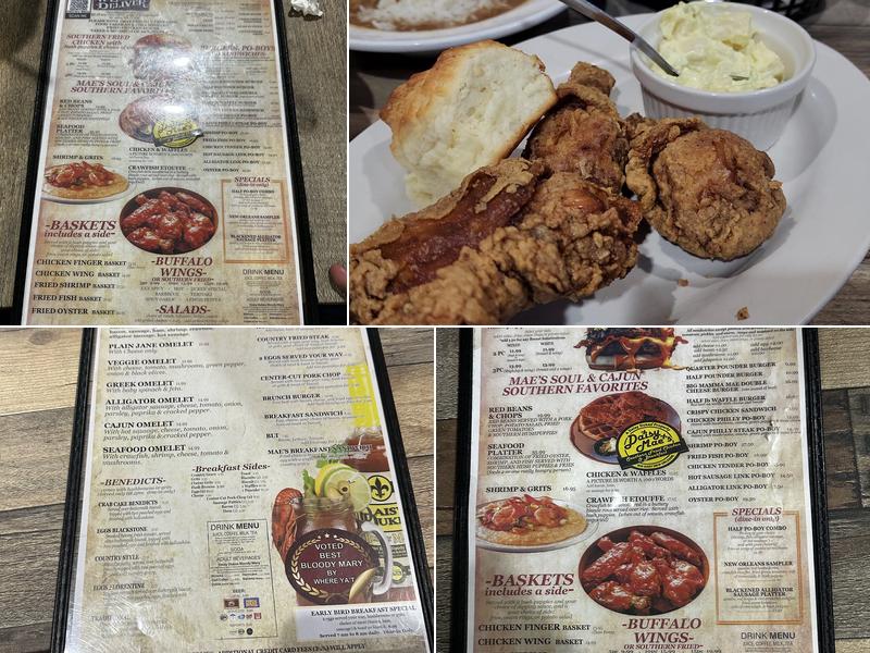 Daisy Mae's Southern Fried Chicken & Breakfast Menu