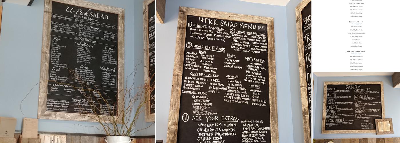 Blue Barn Steiner Menu