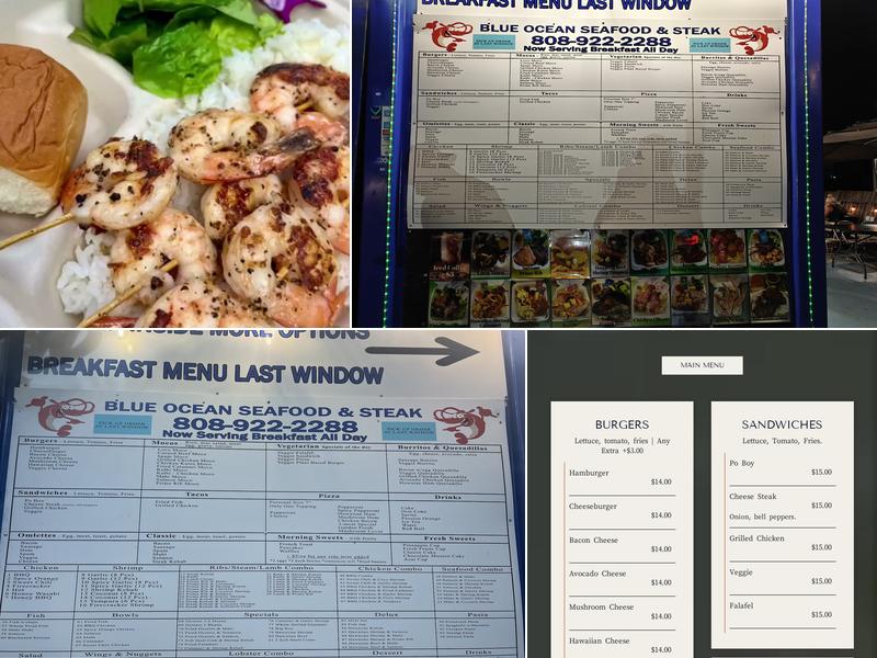 Blue Ocean Seafood & Steak Menu