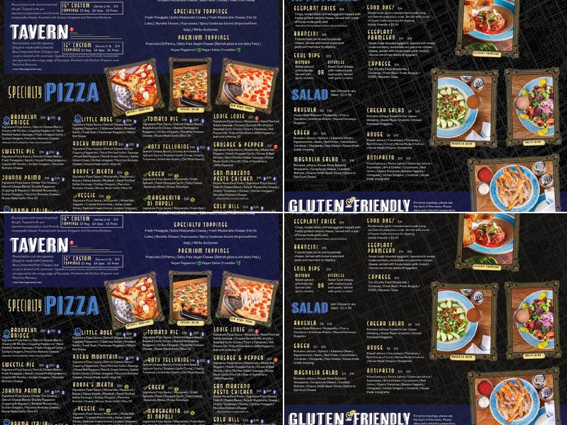 Blue Pan Pizza Menu