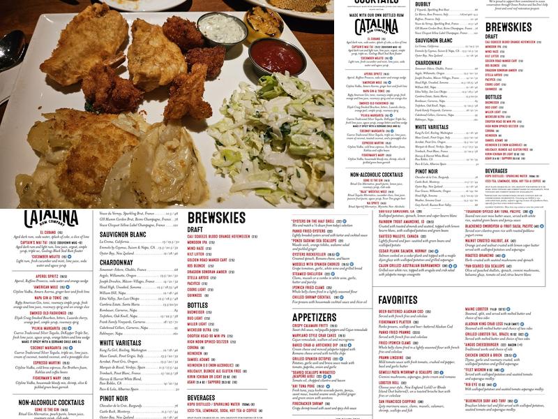 Bluewater Grill Menu