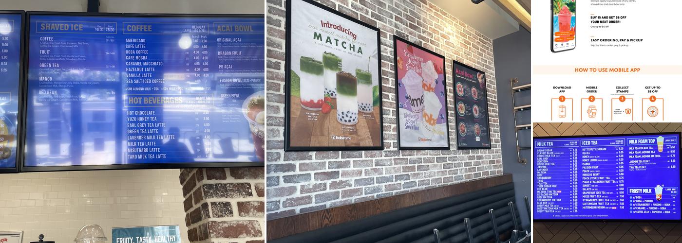 It's Boba Time Menu
