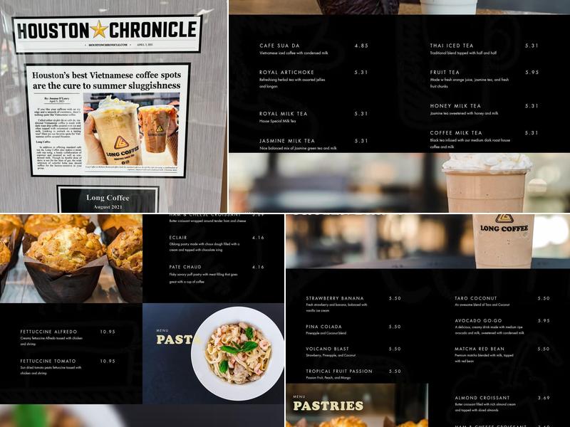 Long Coffee Menu