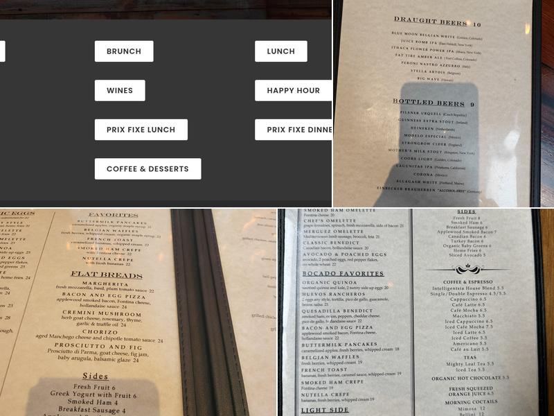 Bocado Menu