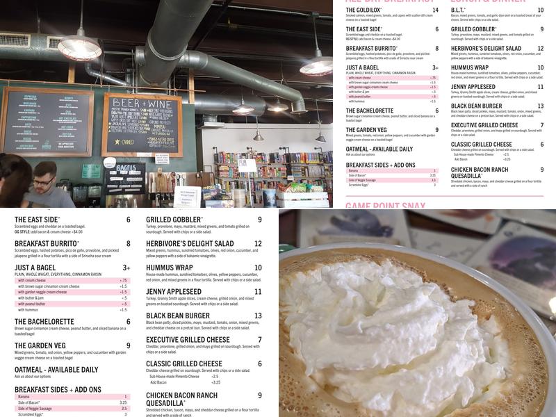 Bongo Java East Menu