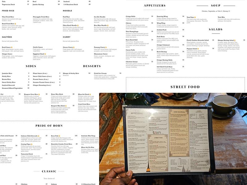 Born Menu