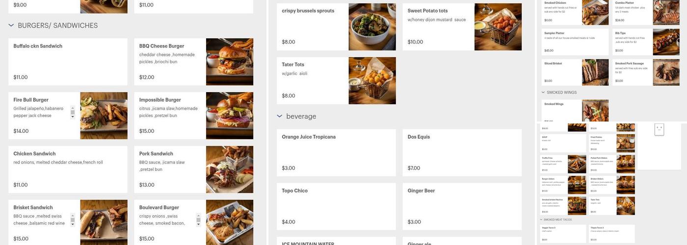 Boulevard Menu