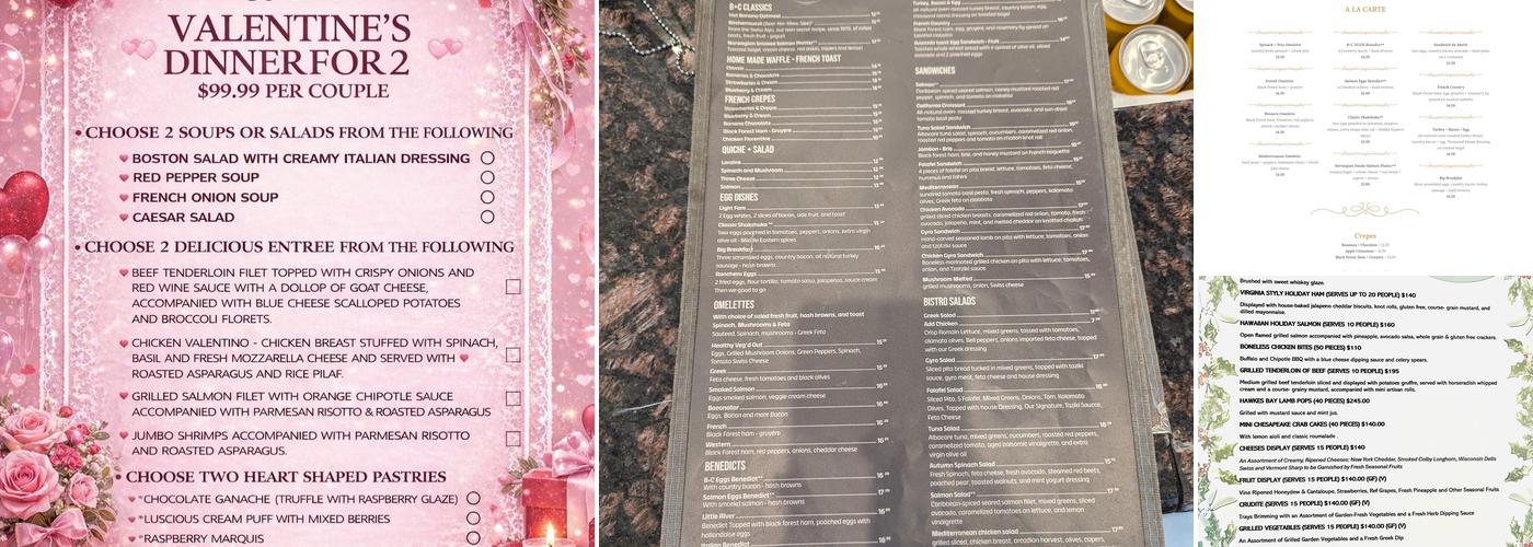 Bread & Chocolate Menu