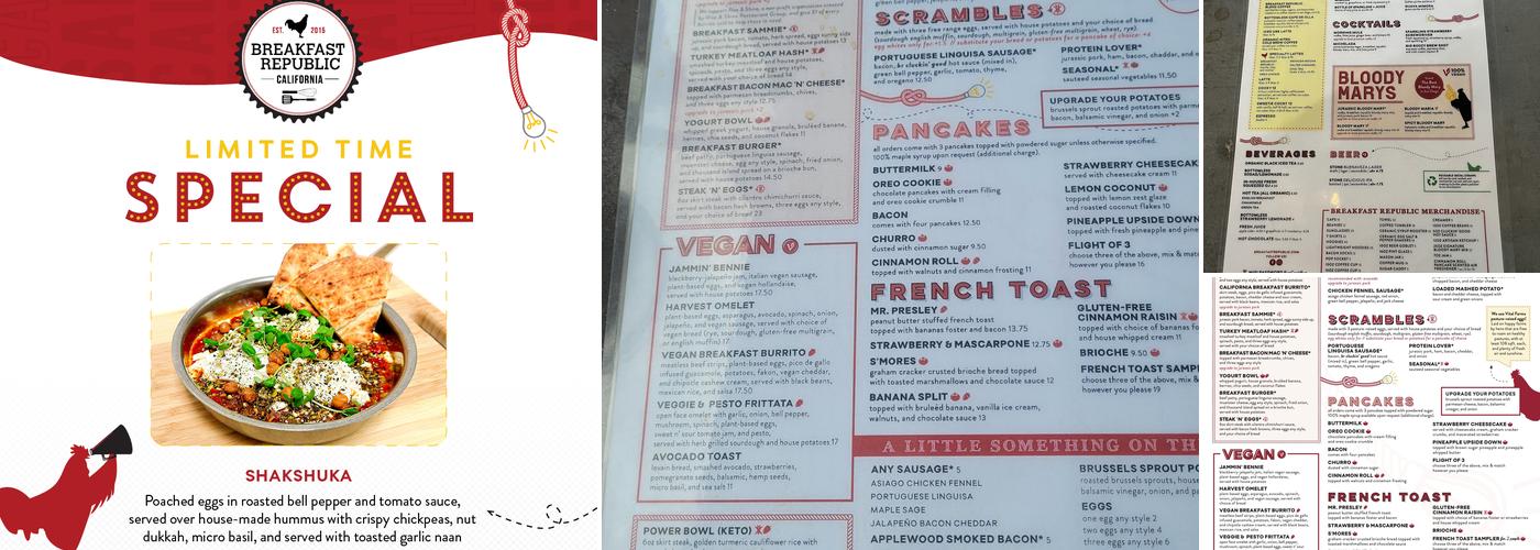 Breakfast Republic Menu