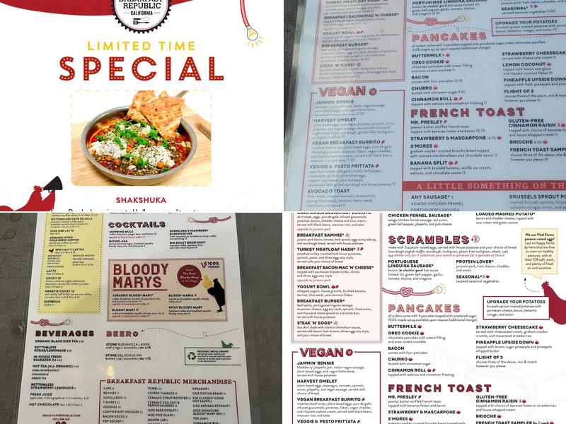 Breakfast Republic Menu
