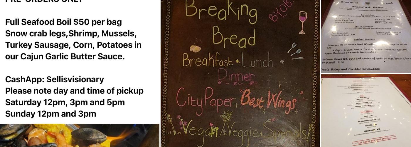 Breaking Bread Menu