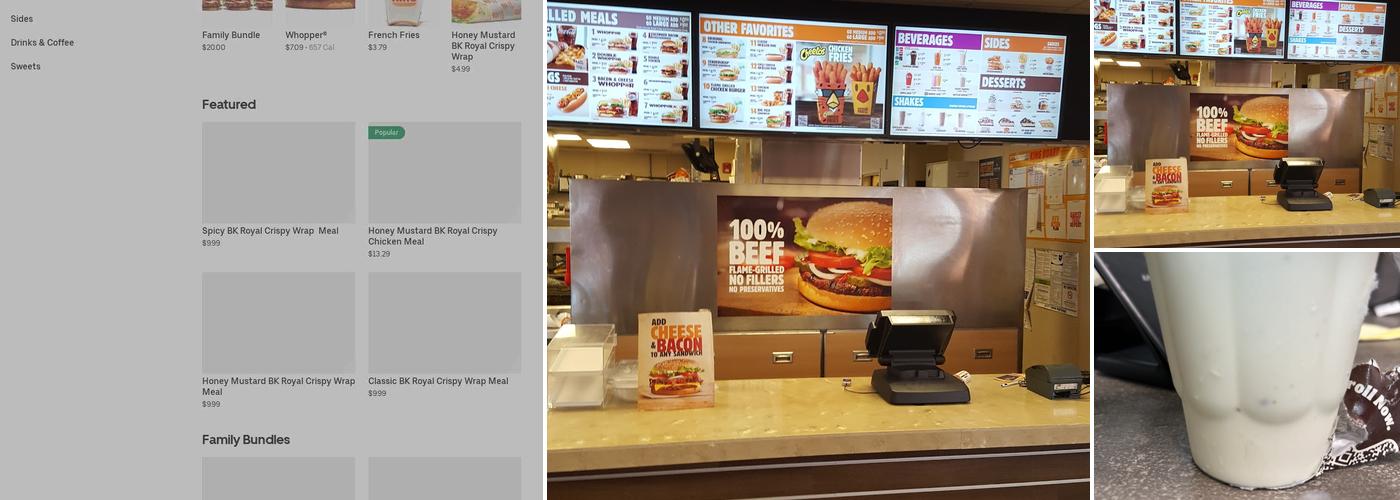 Burger King Menu
