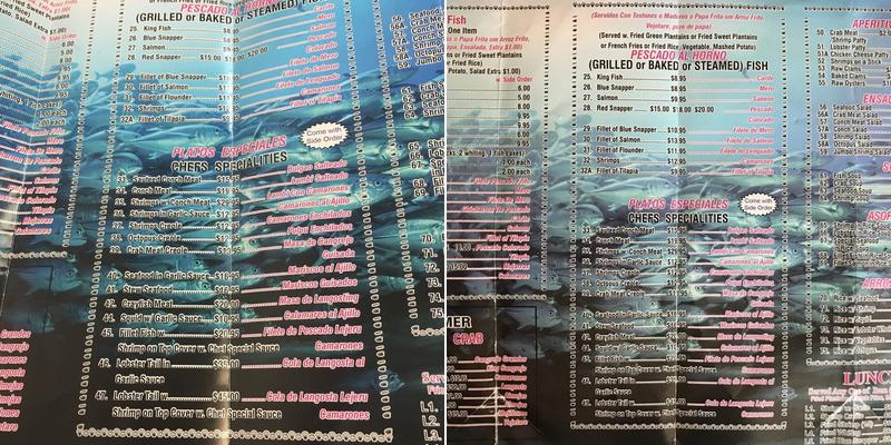 Broadway Fish Market Menu