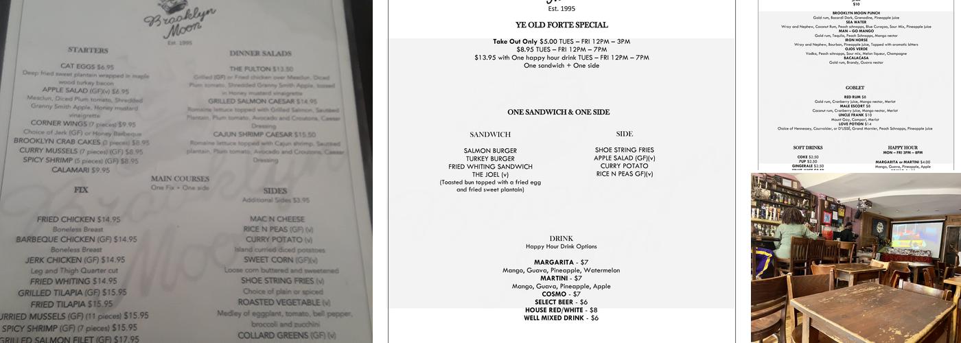 Brooklyn Moon Cafe Menu