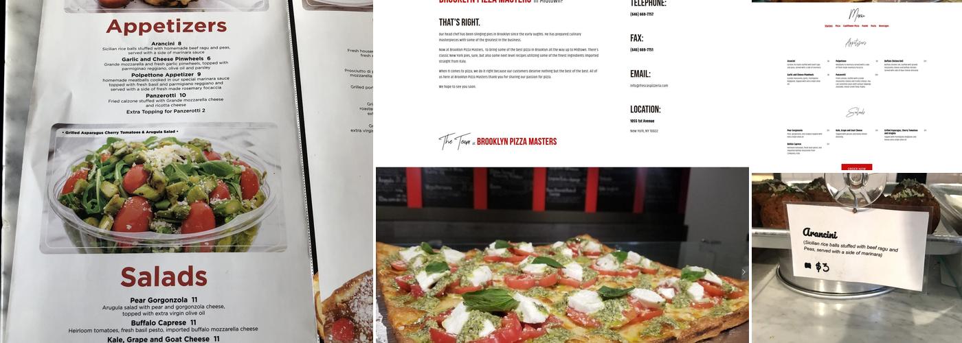 Brooklyn Pizza Masters Menu