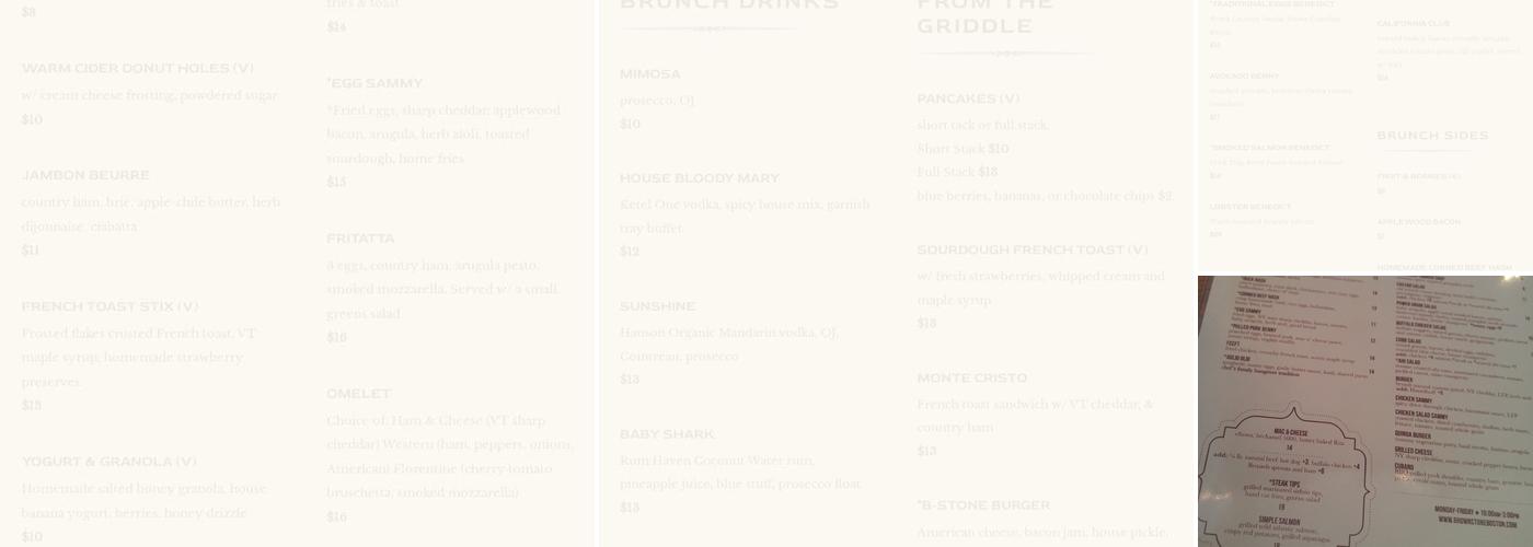 Brownstone Menu