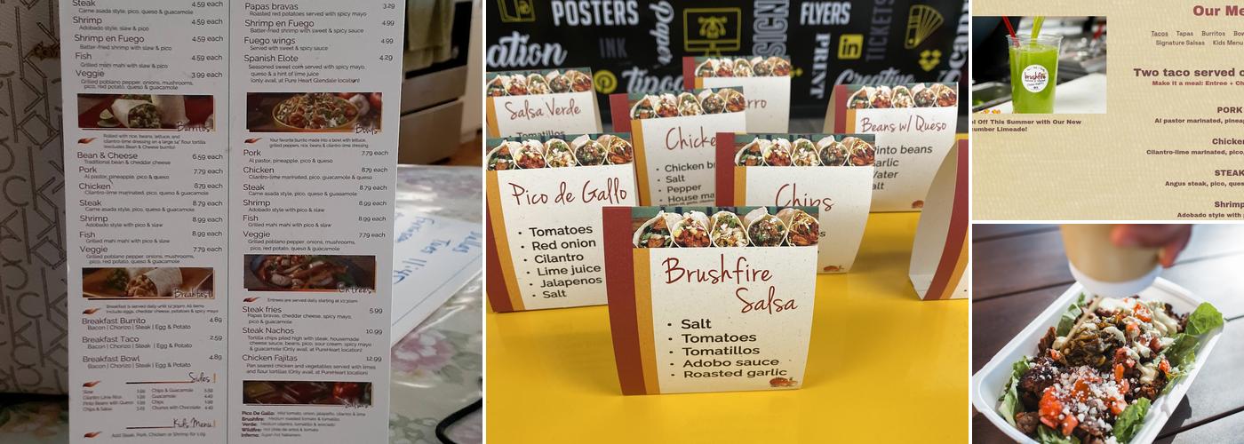 Brushfire Tacos y Tapas Menu