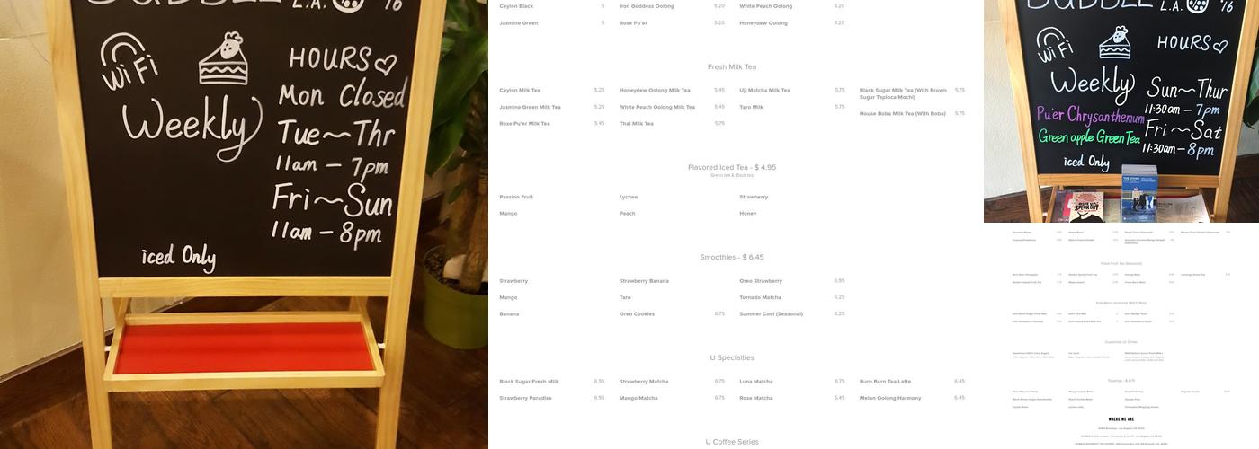 Bubble U Menu