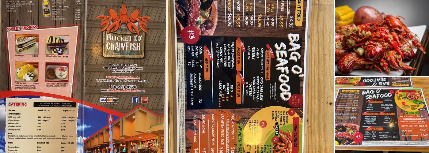 Bucket O' Crawfish Menu