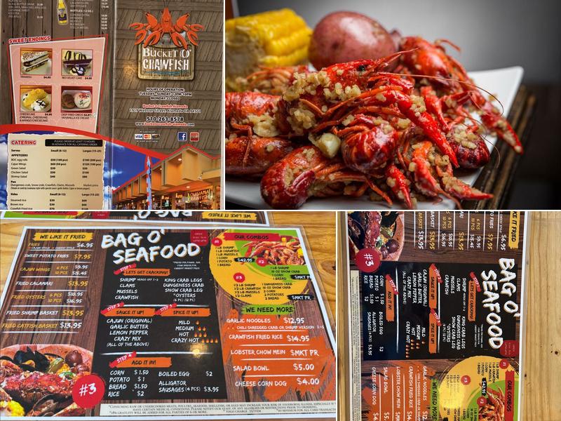 Bucket O' Crawfish Menu