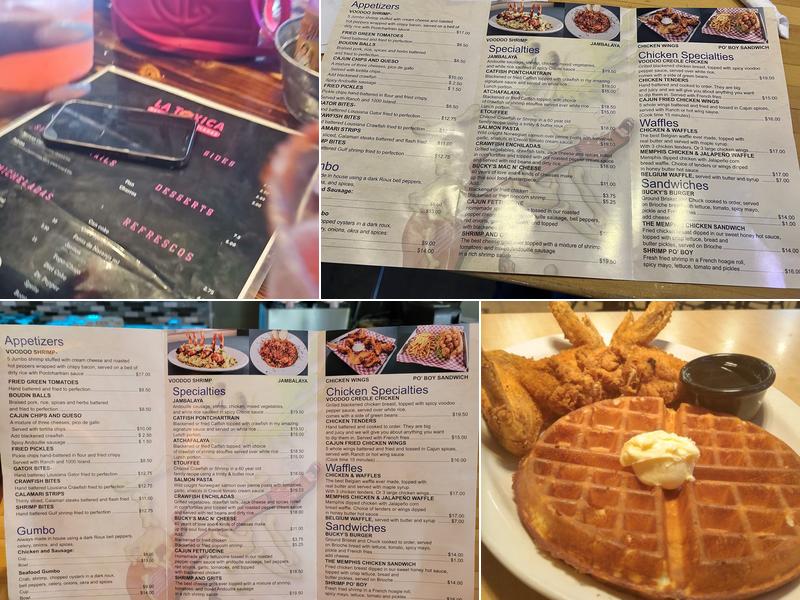 Bucky Moonshine's Menu