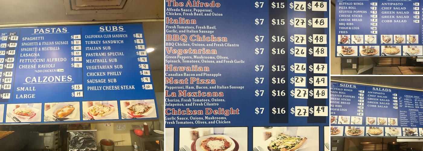 Buffalo's Pizza Menu