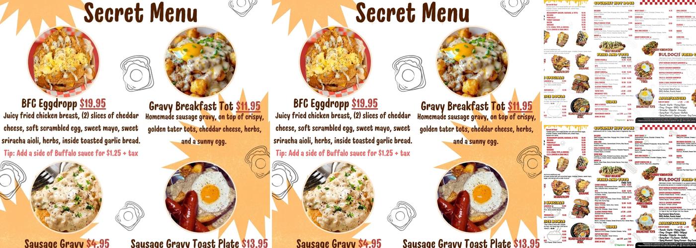 Buldogis Menu
