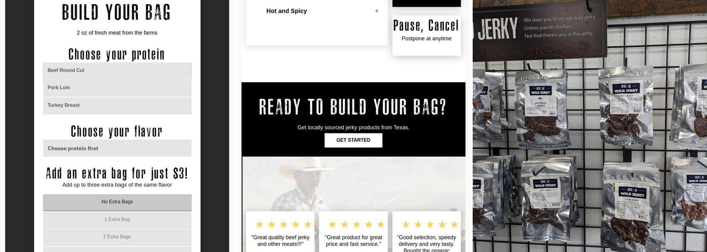 B.U.L.K Beef Jerky Menu