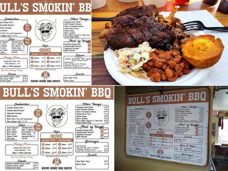 Bull's Smokin' BBQ Menu