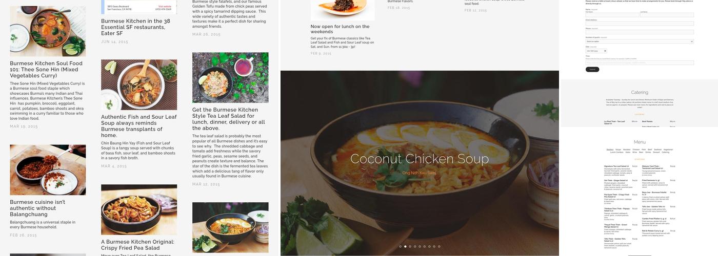 Burmese Kitchen Menu
