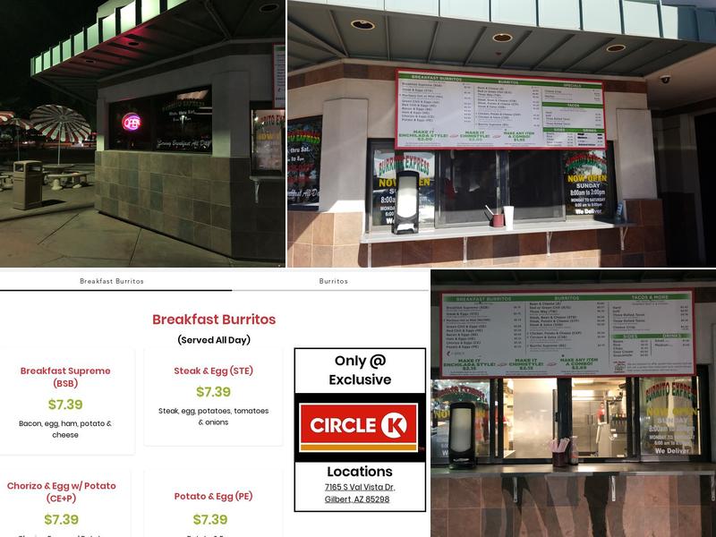 BURRITO EXPRESS Menu