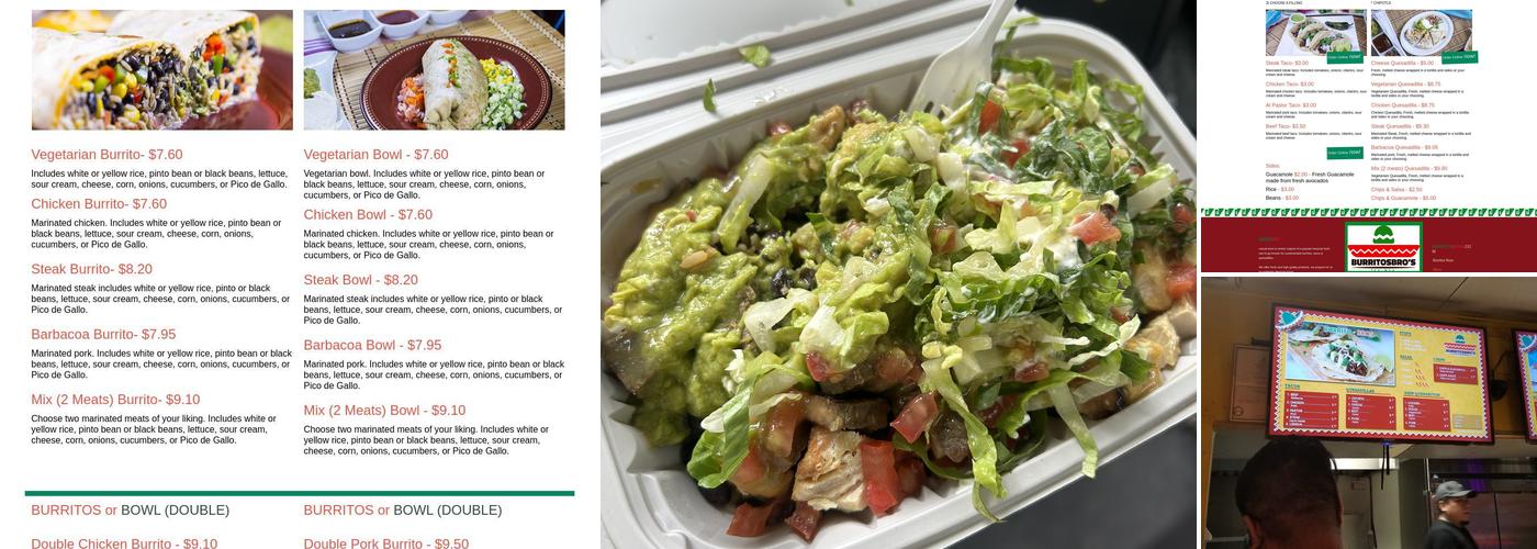 Burritos Bros Menu