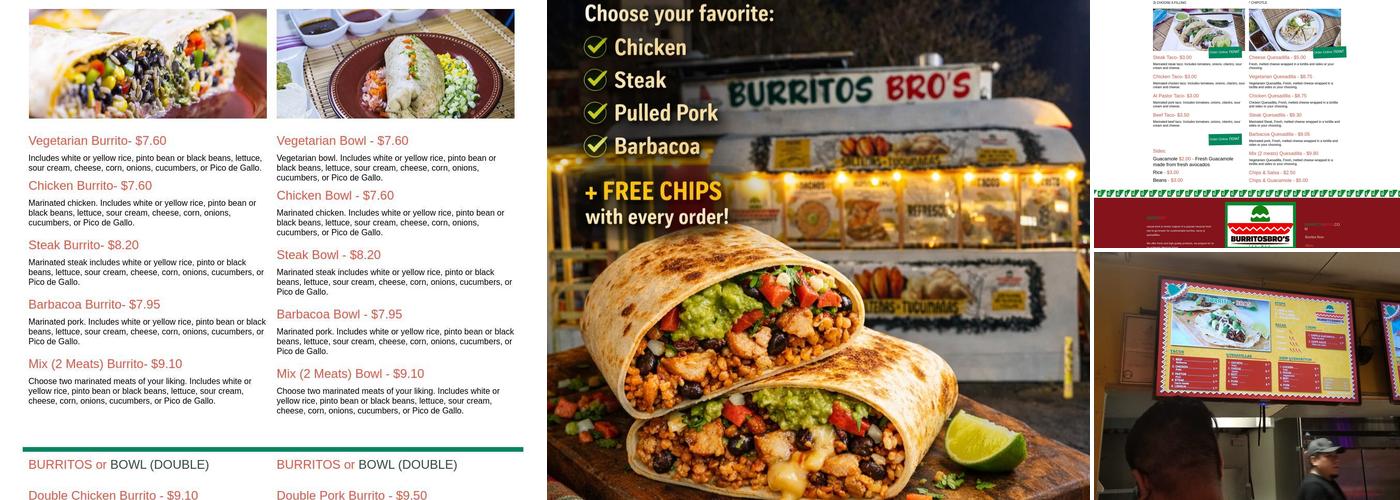 Burritos Bros Menu
