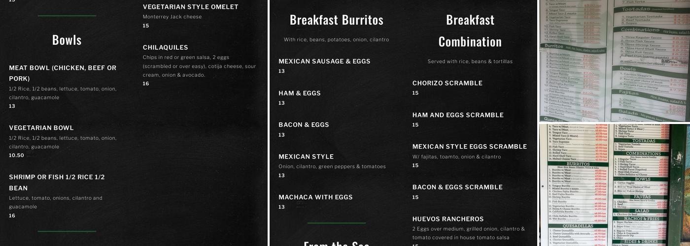 Cactus Taquerias #1 Menu
